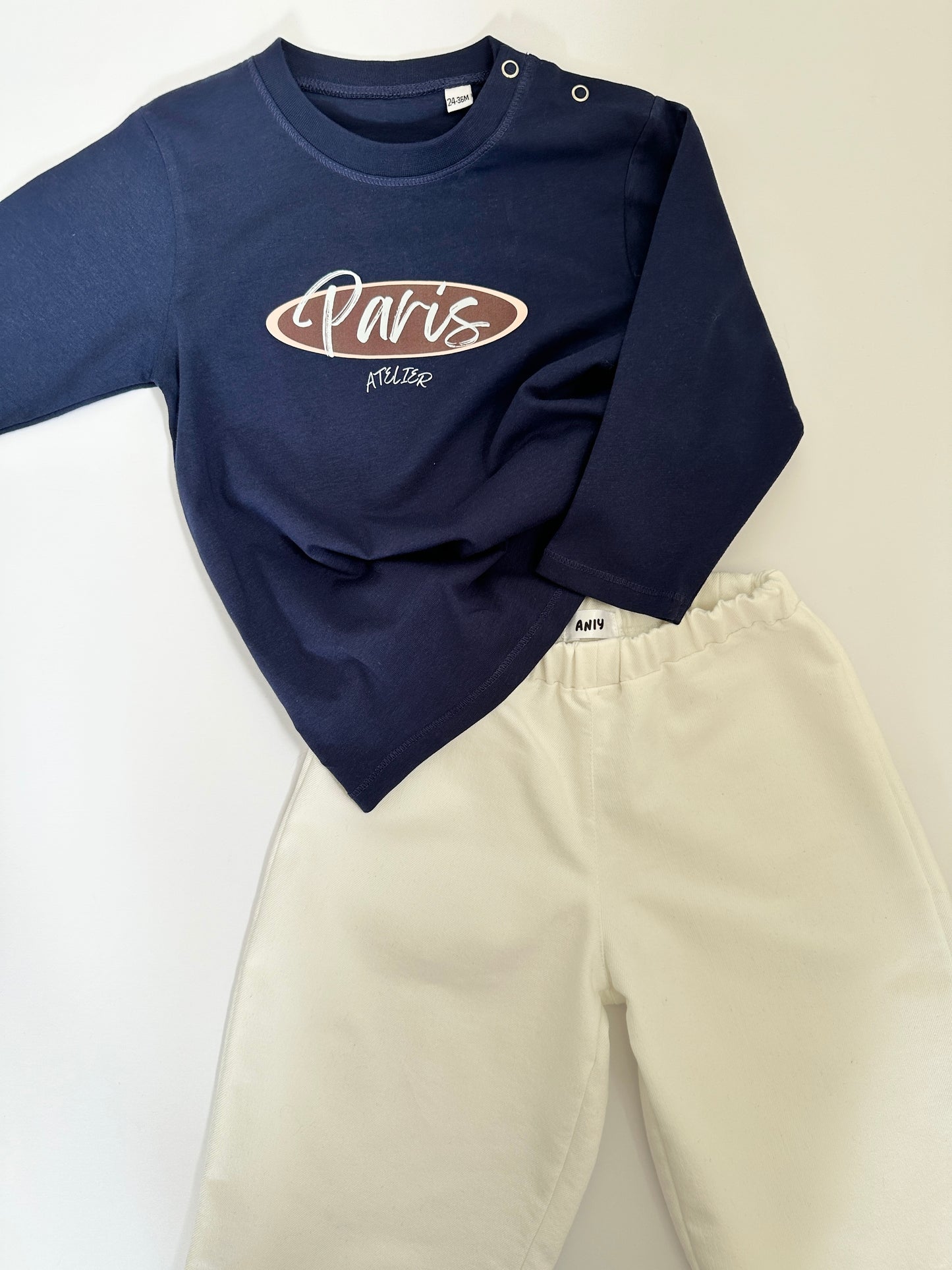 Ivory Pull-Up Jeans