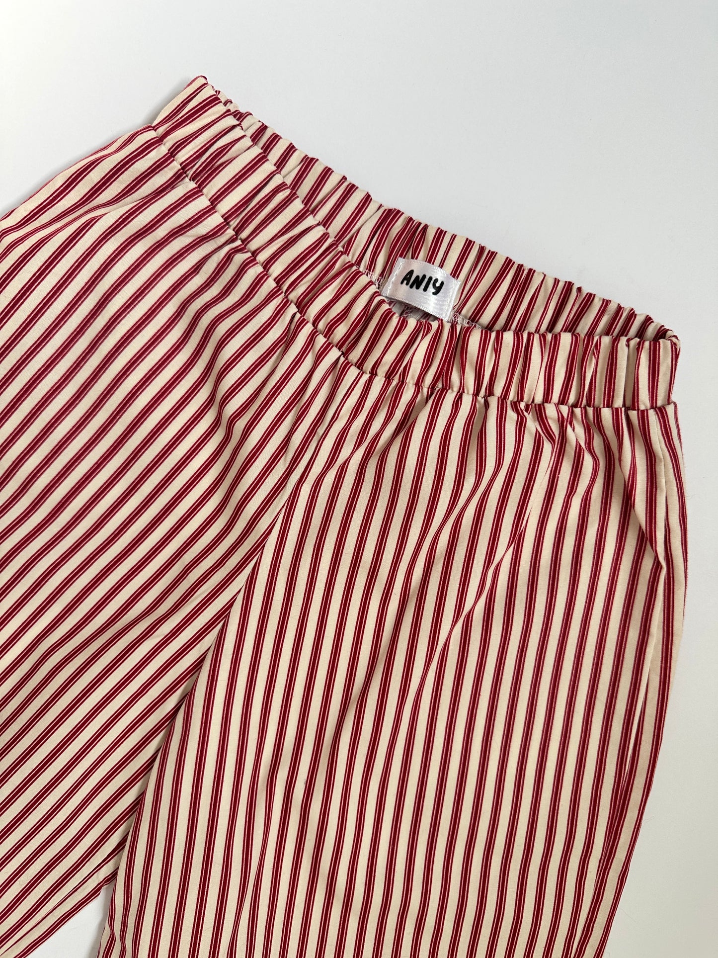 Red stripe trousers