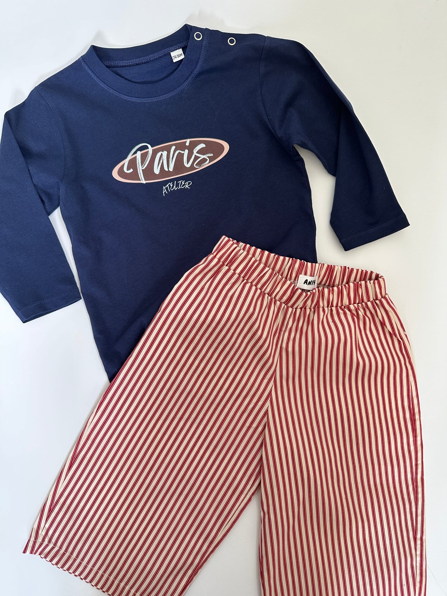 Red stripe trousers