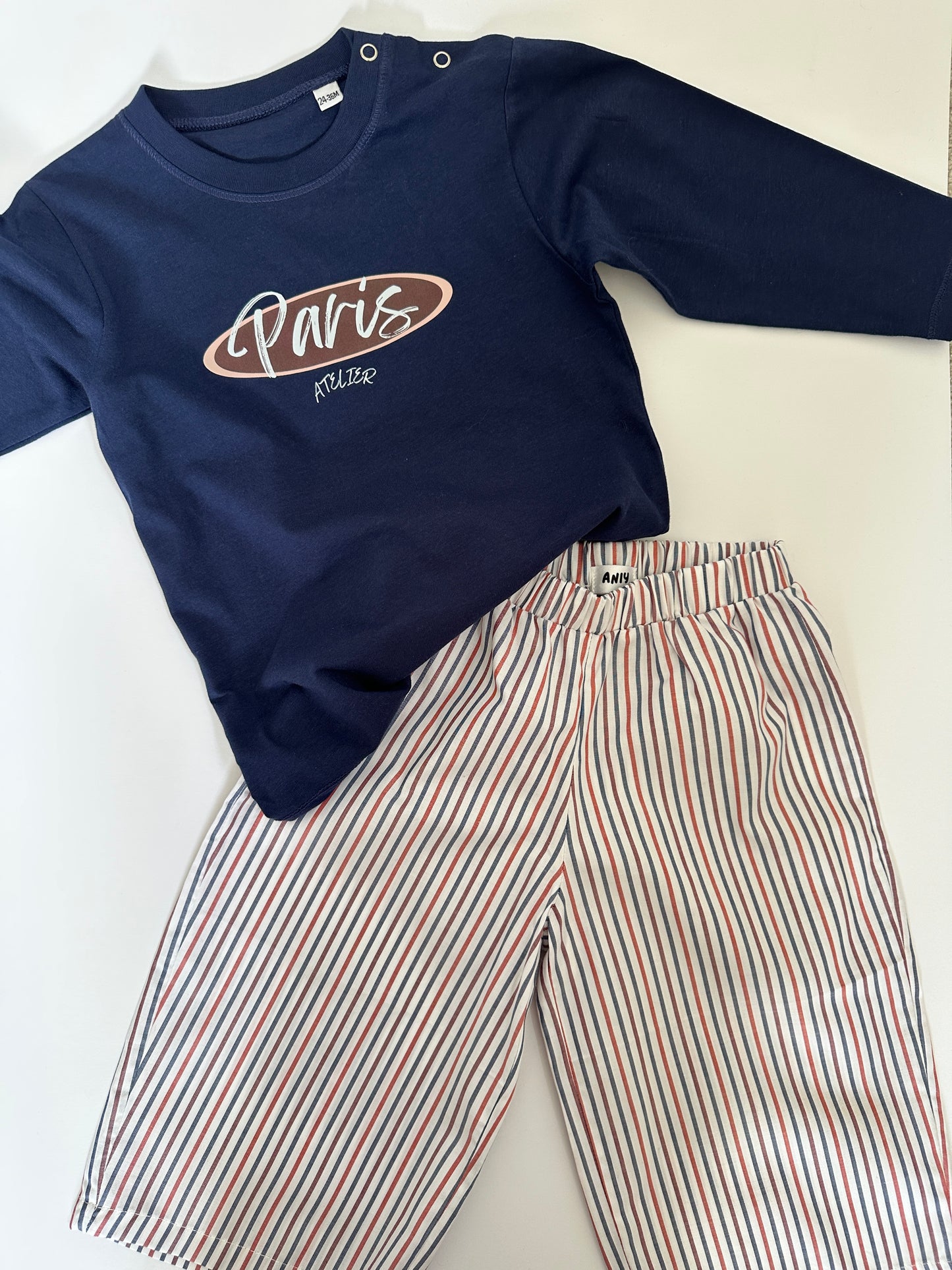 Earth tone stripe trousers