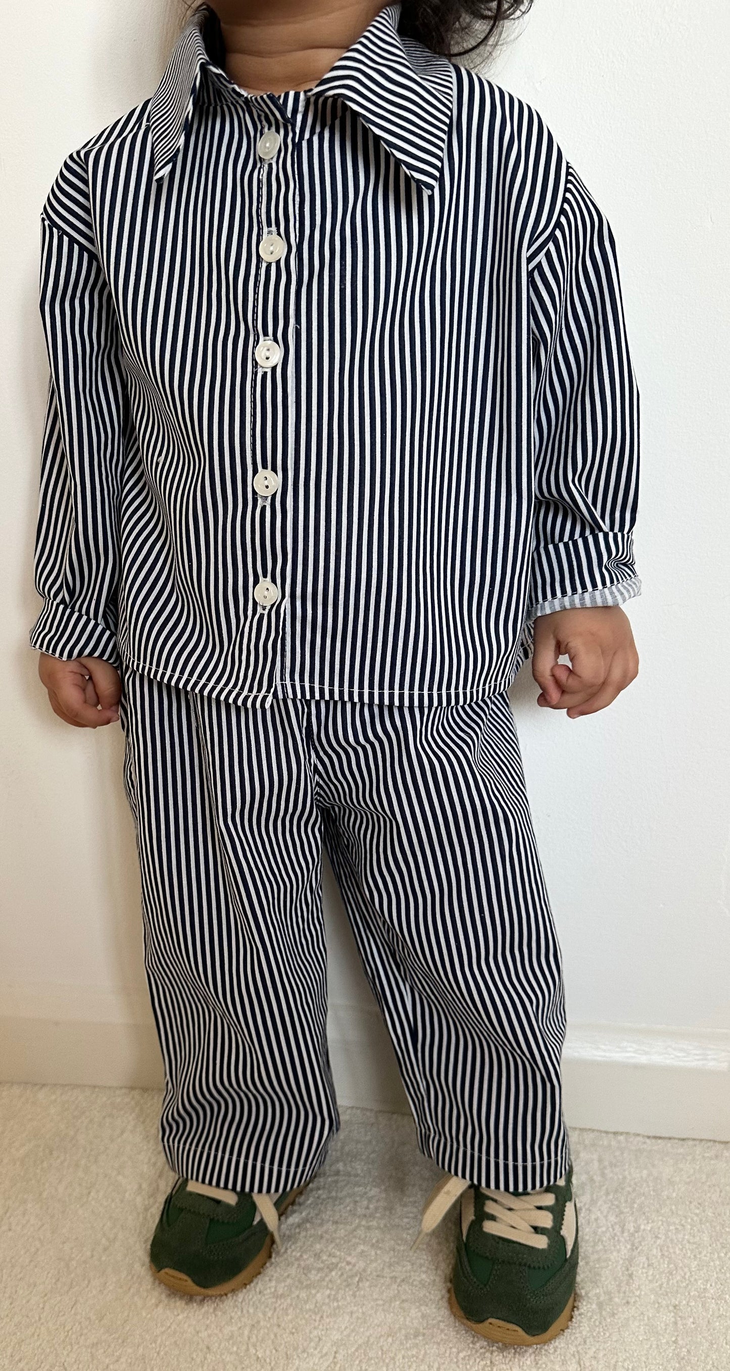 Aniy navy striped trousers