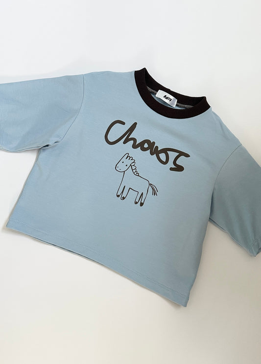 Blue chaos tee