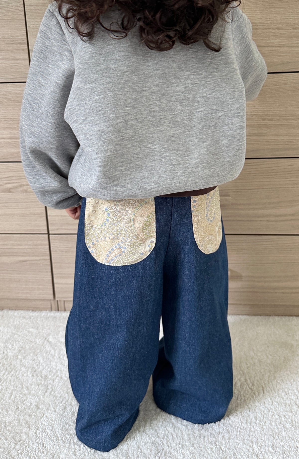 Navy contrast jeans