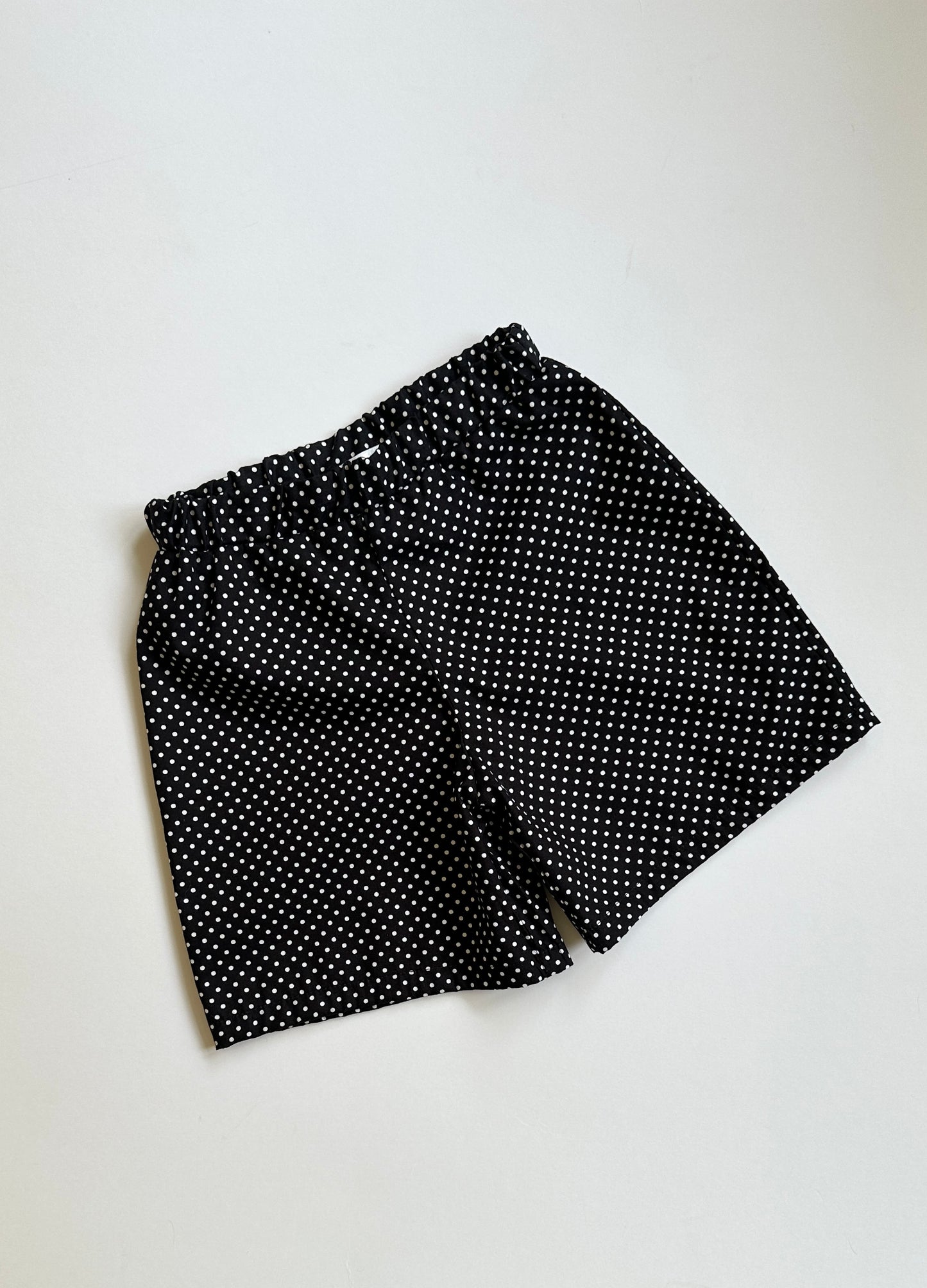 Black polka dot shorts