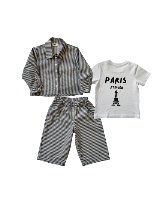 Grey stripe set