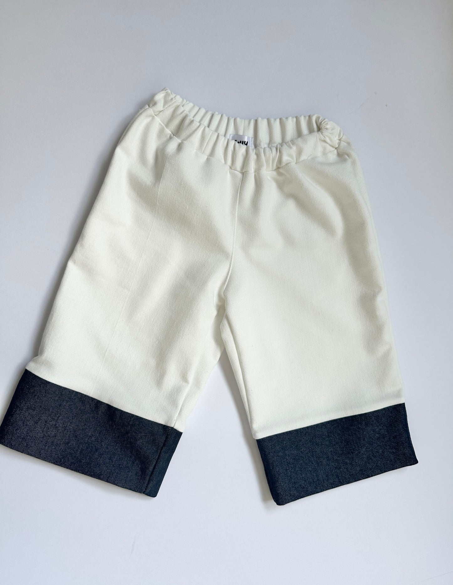 Contrast ivory denim