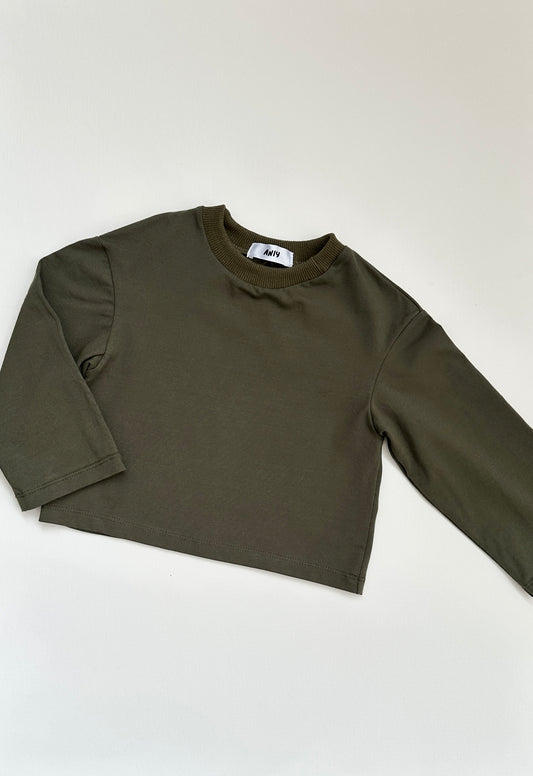 Khaki oversized long sleeve