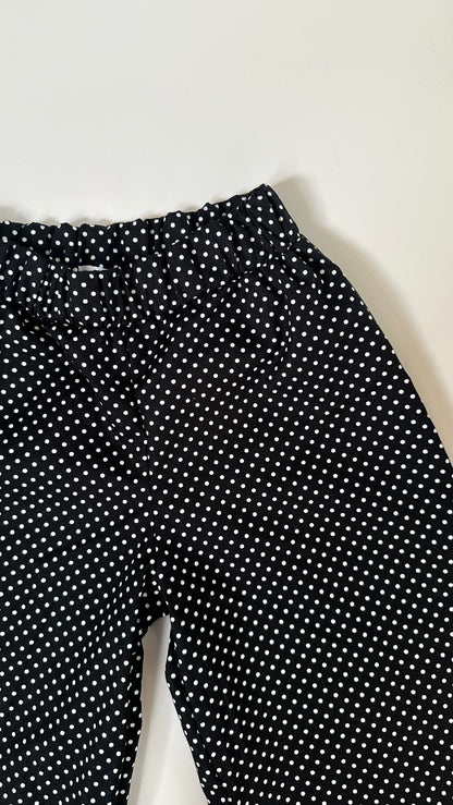 Black polka dot trousers