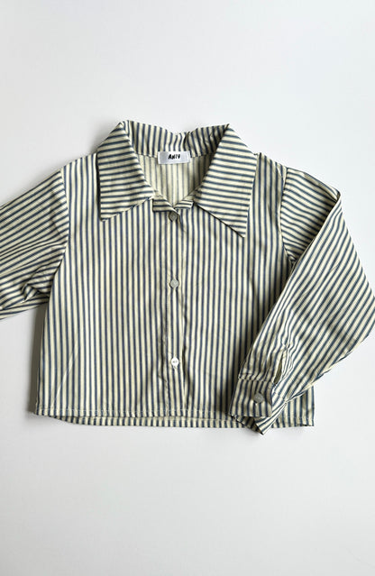 Navy stripe shirt