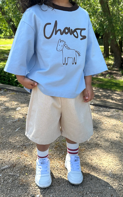 Blue chaos tee