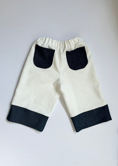 Contrast ivory denim