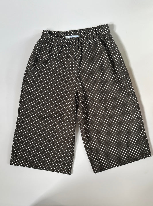 Brown polka dot trousers