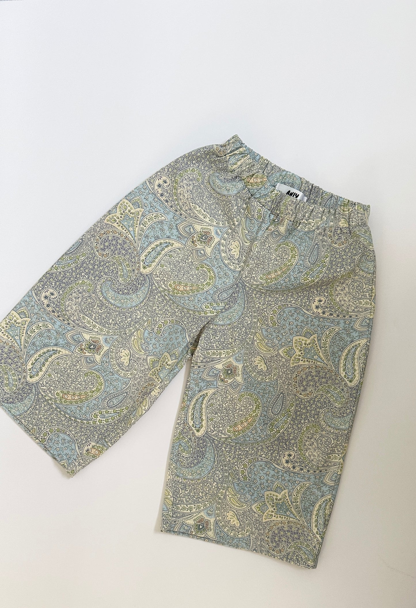 Blue paisley trousers