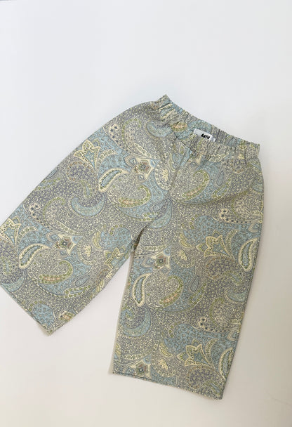 Blue paisley trousers