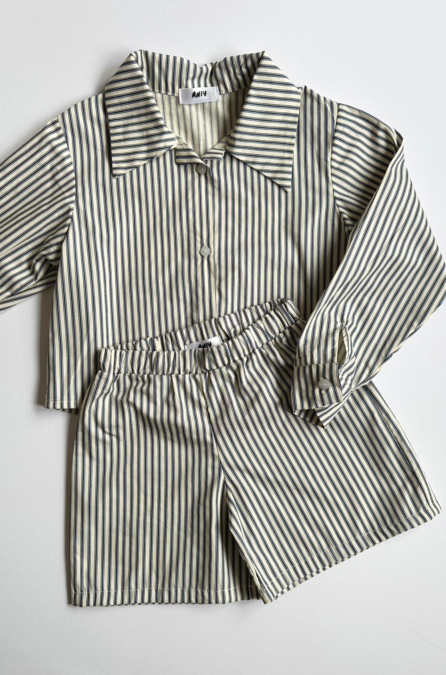 Navy stripe shirt