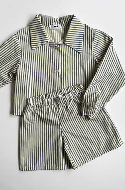Navy stripe shirt