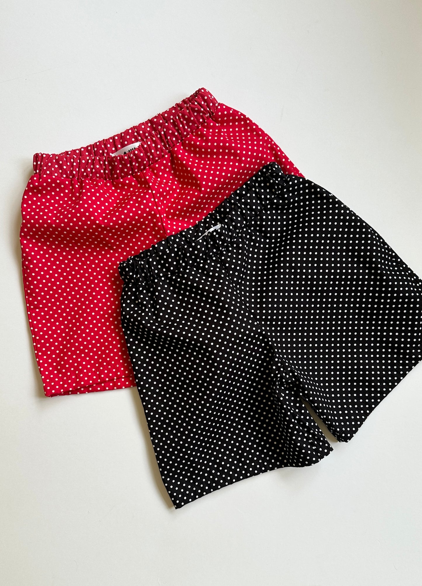 Red polka dot shorts