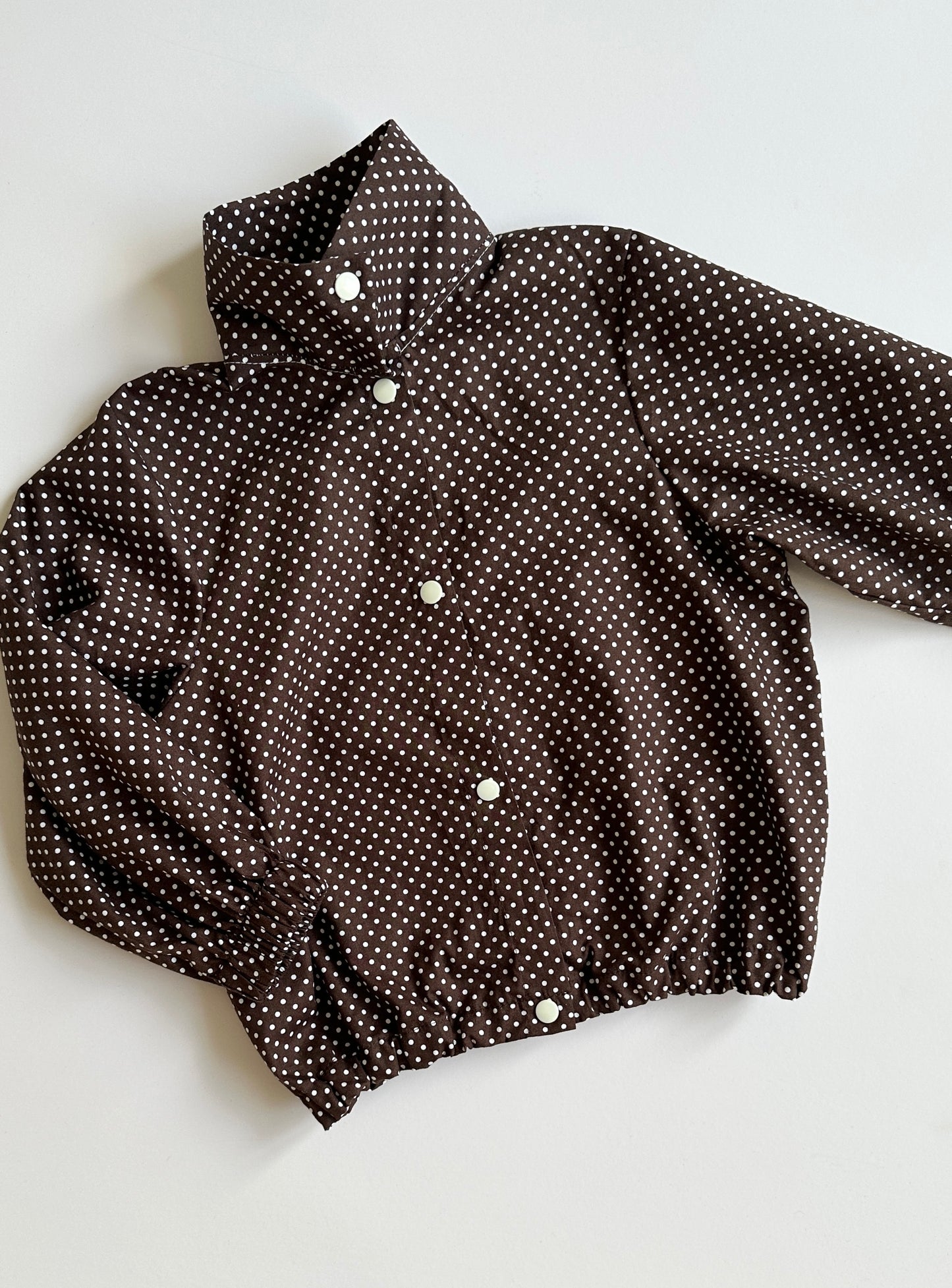 Brown polka dot bomber