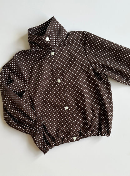 Brown polka dot bomber