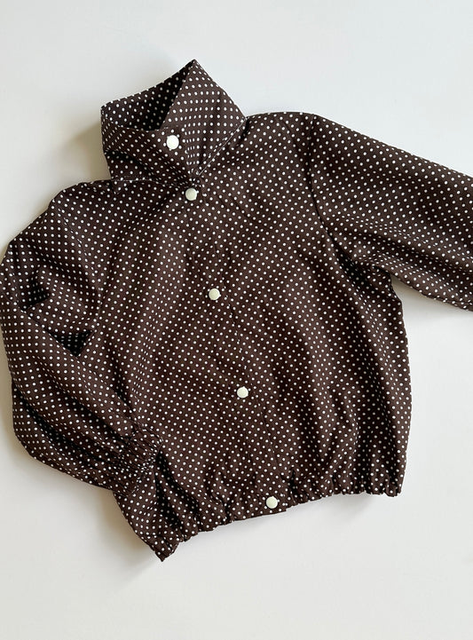 Brown polka dot bomber