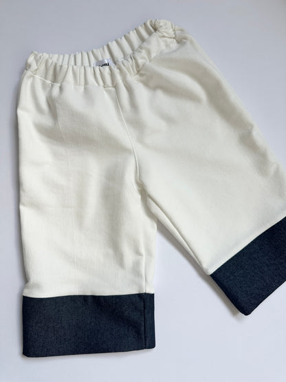 Contrast ivory denim