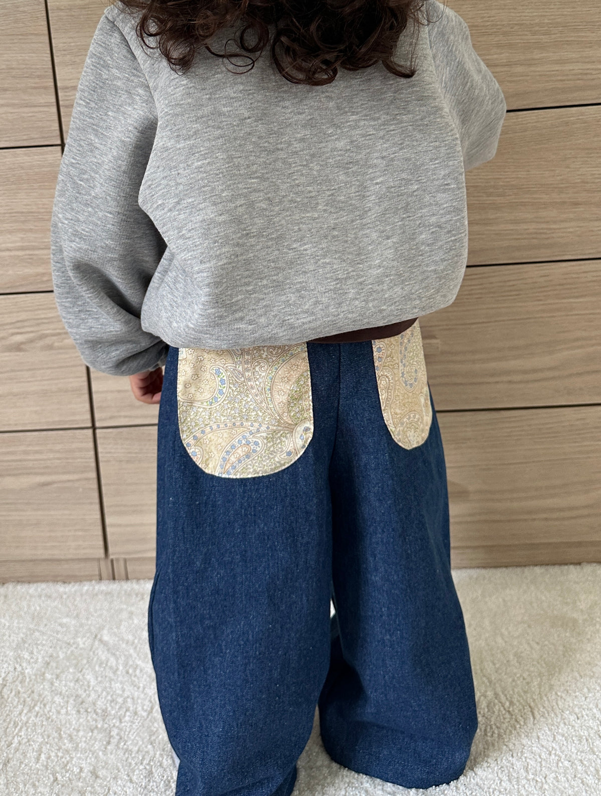 Navy contrast jeans