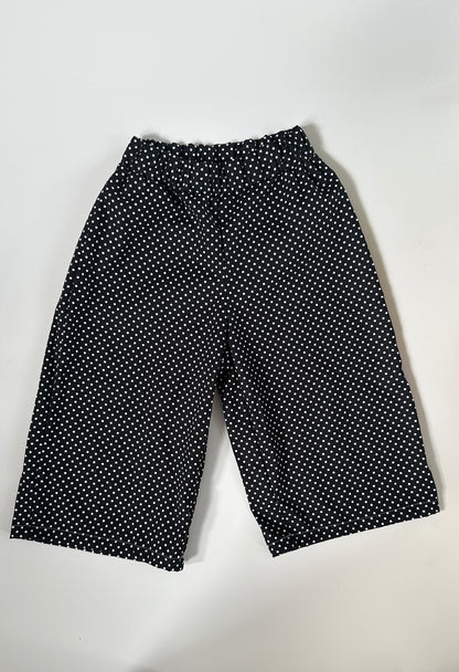 Black polka dot trousers
