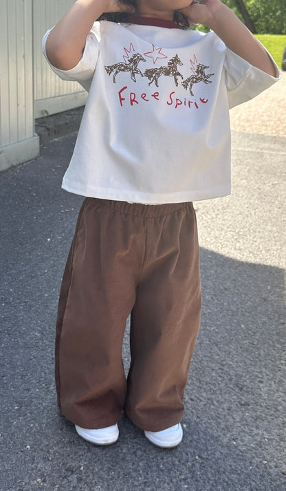 Brown corduroy trousers