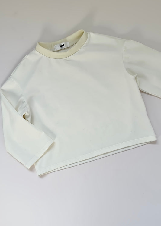 Cream long sleeve tee