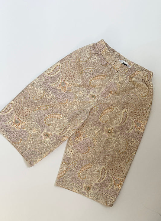 Pink paisley trousers