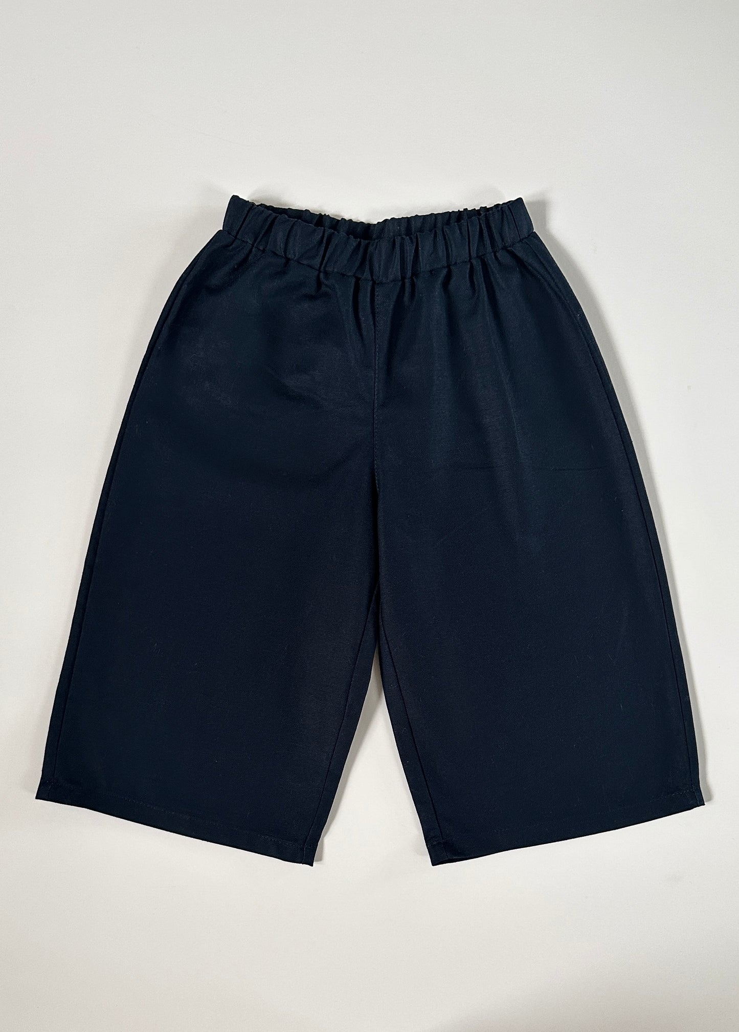 Navy contrast pocket trousers