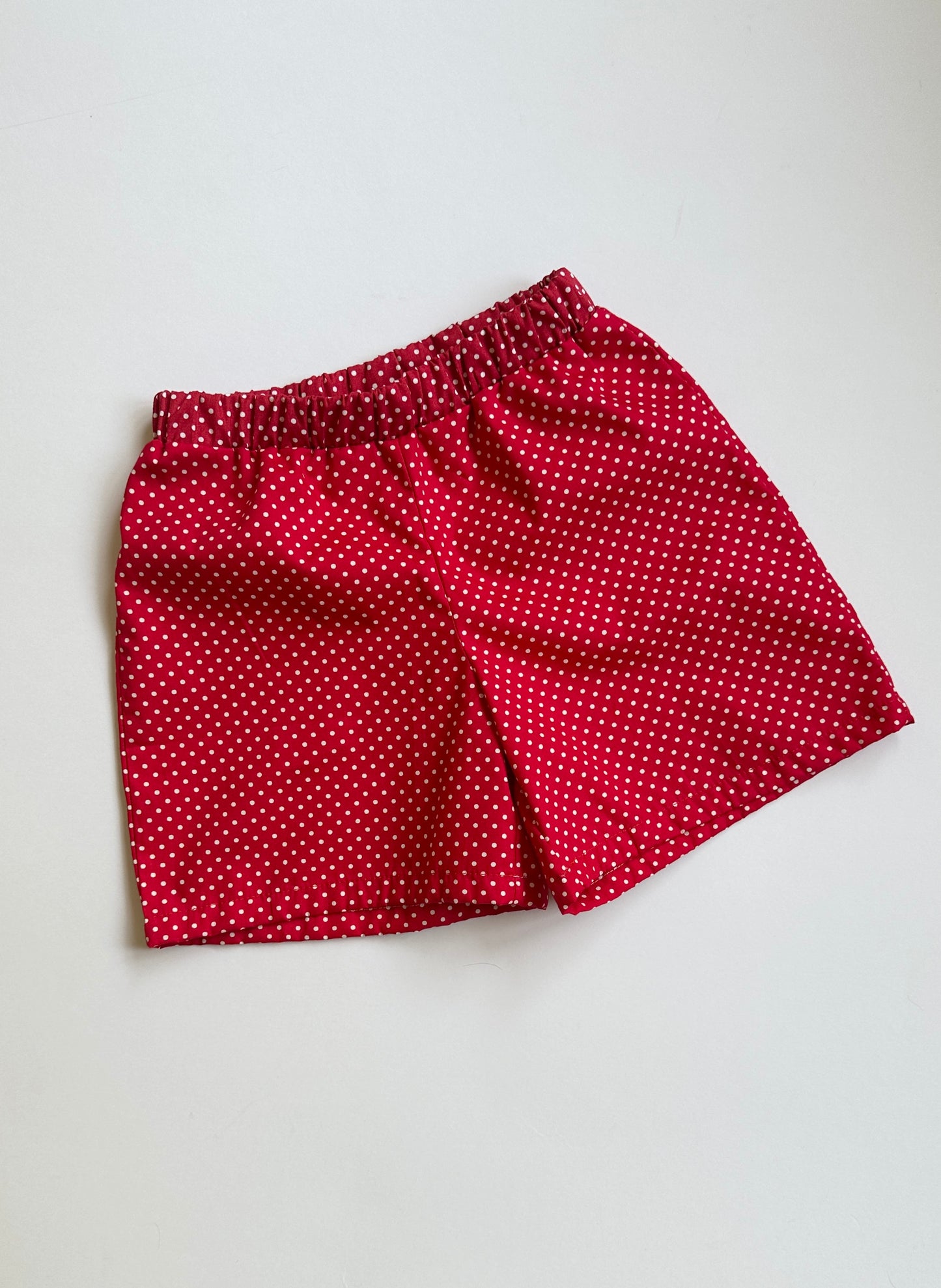 Red polka dot shorts