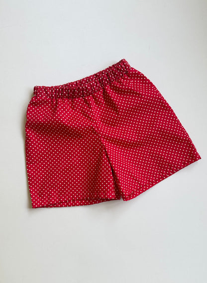 Red polka dot shorts