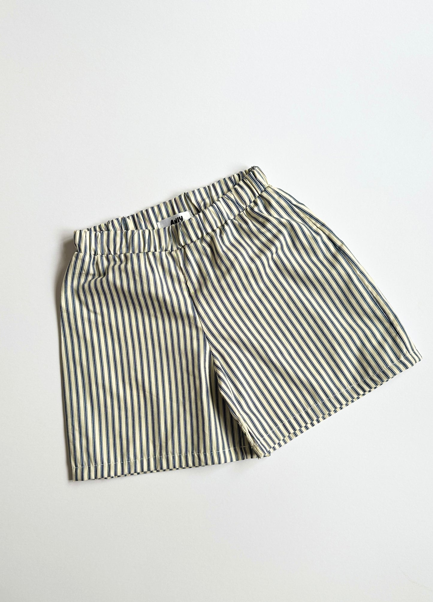 Navy striped shorts