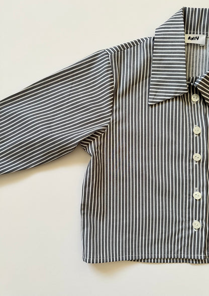 Aniy grey striped shirt