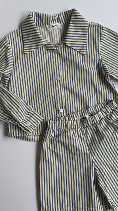 Navy stripe shirt